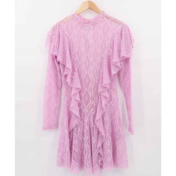 Free People Dresses & Skirts - Free People Women's Pastel Purple Wisteria Rock Candy Lace Dress Sz M